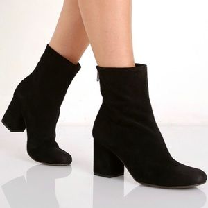 Free People Cecile Suede Heel Booties